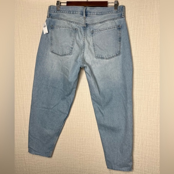 Old Navy High-Waisted Button-Fly Slouchy Taper Cut-Off Ankle Jeans size 12 - Picture 7 of 7
